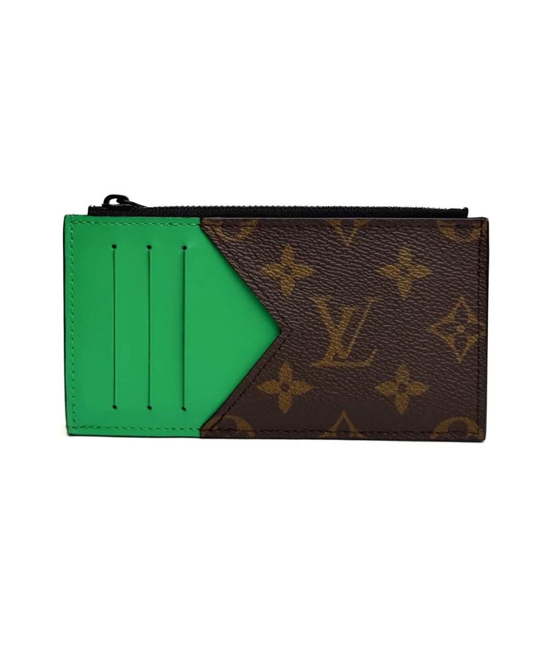 LOUIS VUITTON Коричневый кожаный кардхолдер, фото 8