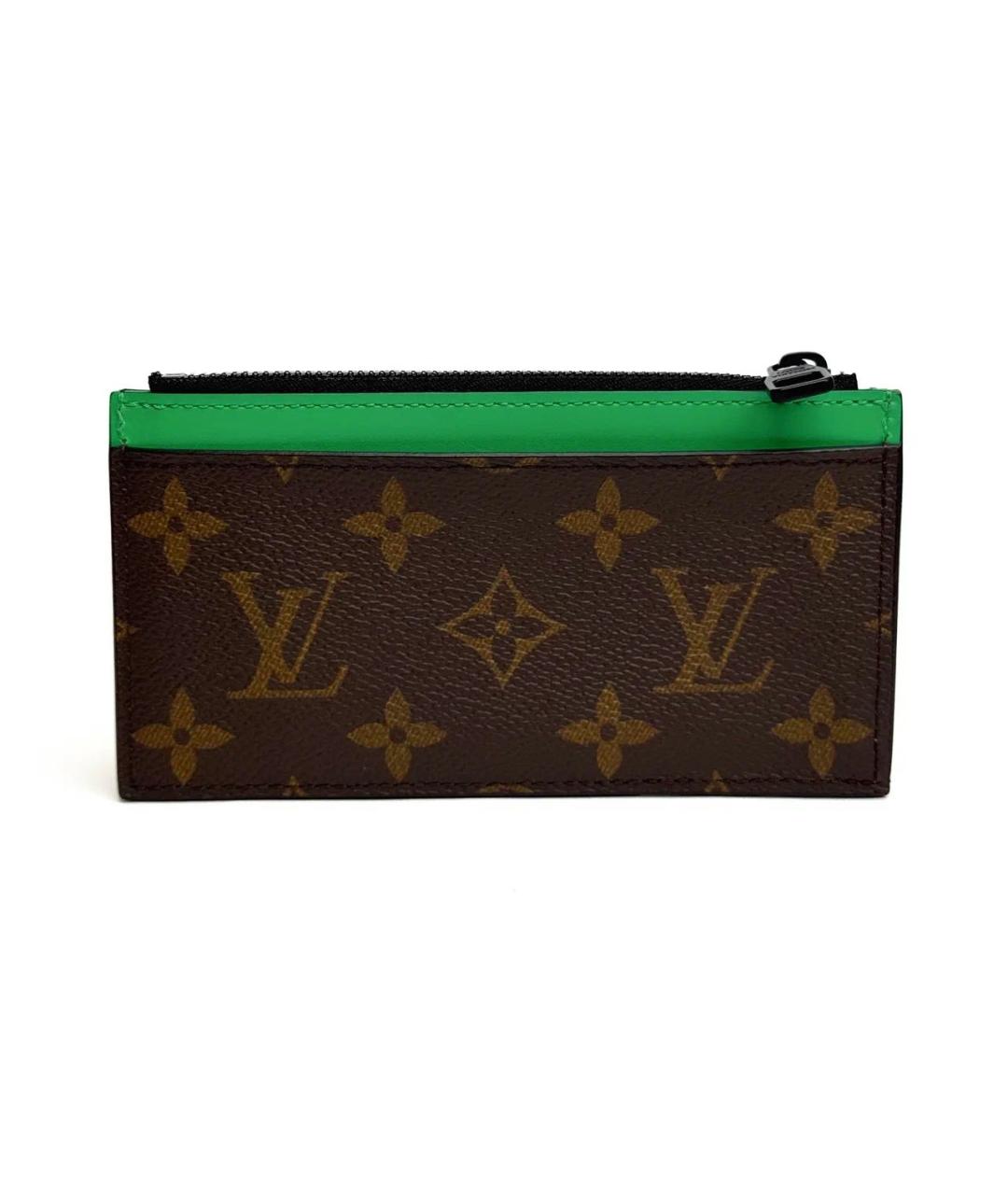 LOUIS VUITTON Коричневый кожаный кардхолдер, фото 3