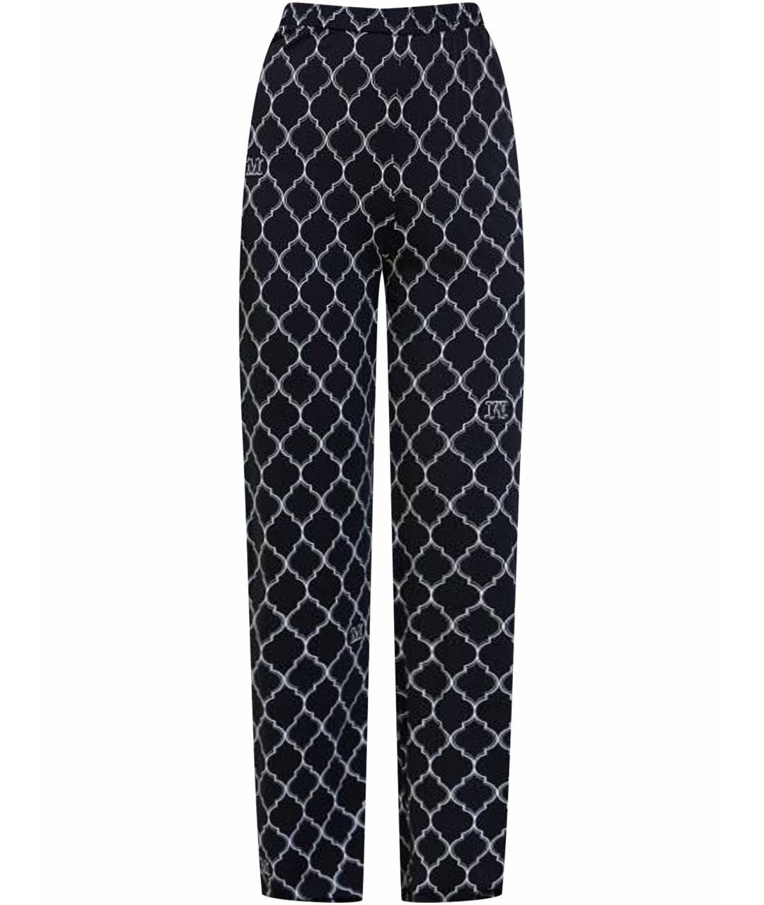 MAX MARA Черные вискозные прямые брюки, фото 1