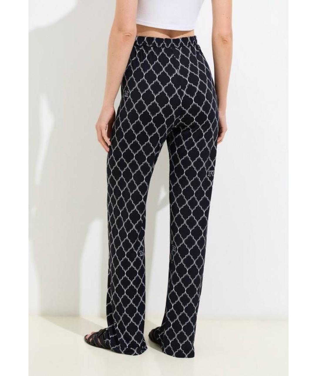 MAX MARA Черные вискозные прямые брюки, фото 2