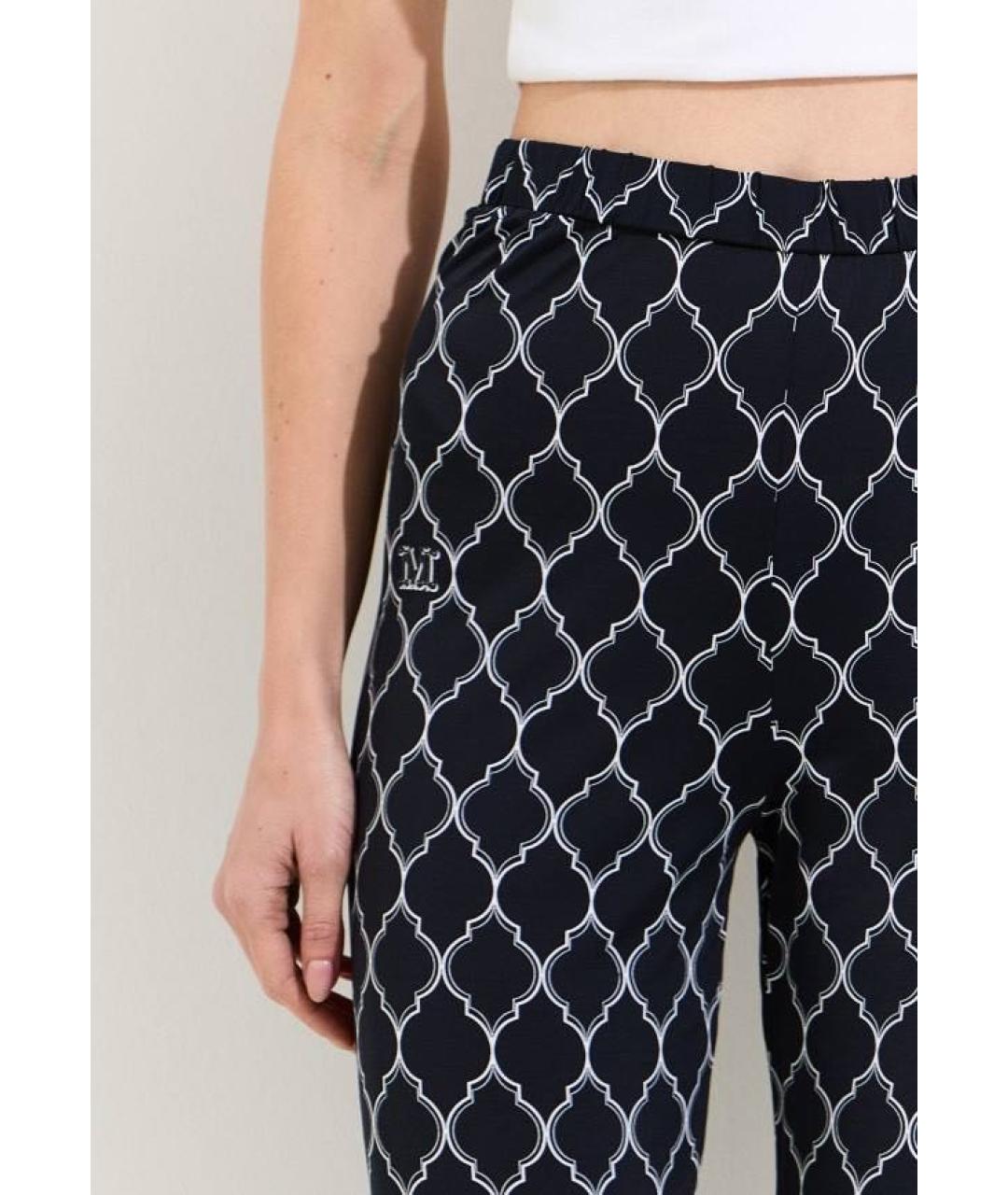MAX MARA Черные вискозные прямые брюки, фото 3