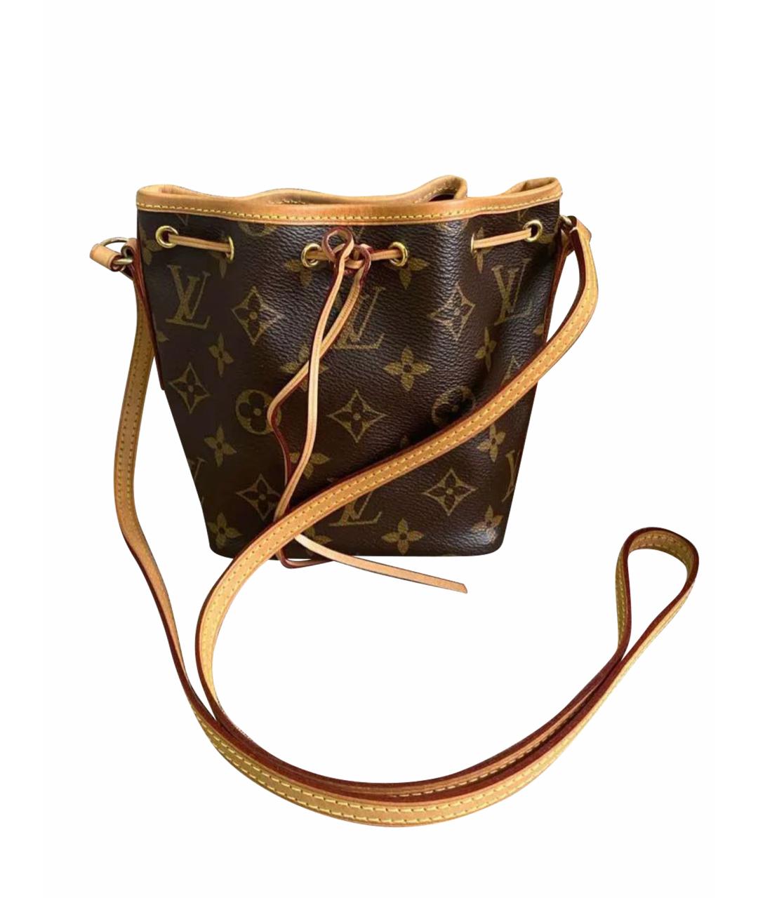 LOUIS VUITTON Коричневая кожаная сумка через плечо, фото 1