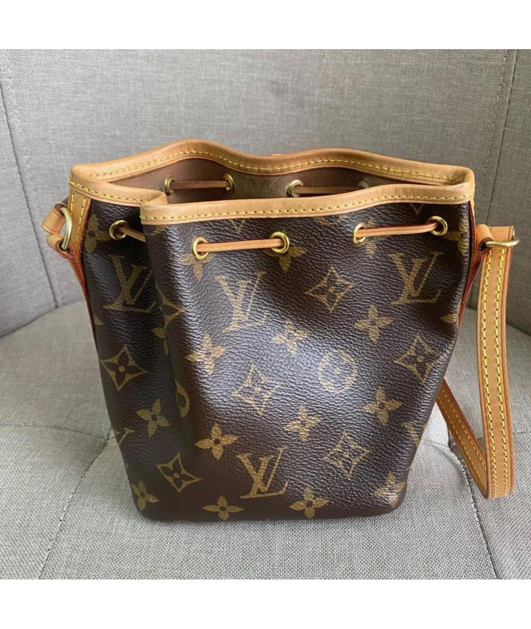 LOUIS VUITTON Коричневая кожаная сумка через плечо, фото 3