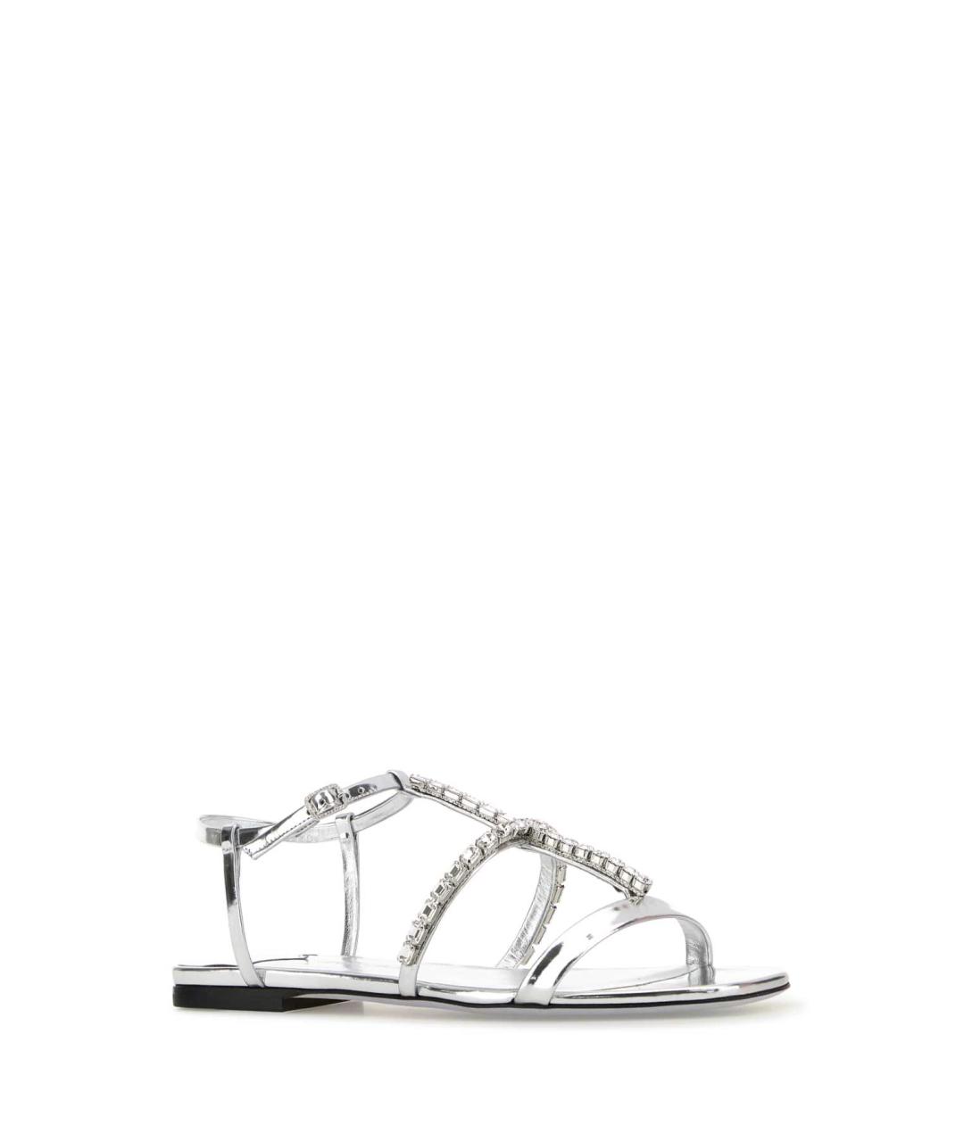 JIMMY CHOO Оранжевое кожаные сандалии, фото 2