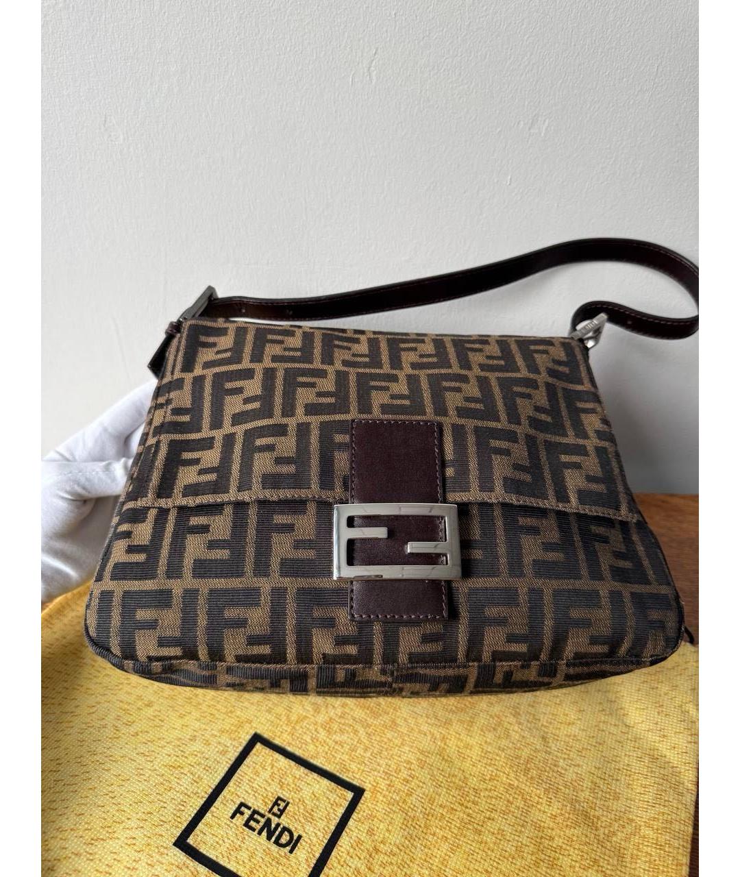 FENDI Коричневая сумка через плечо, фото 3