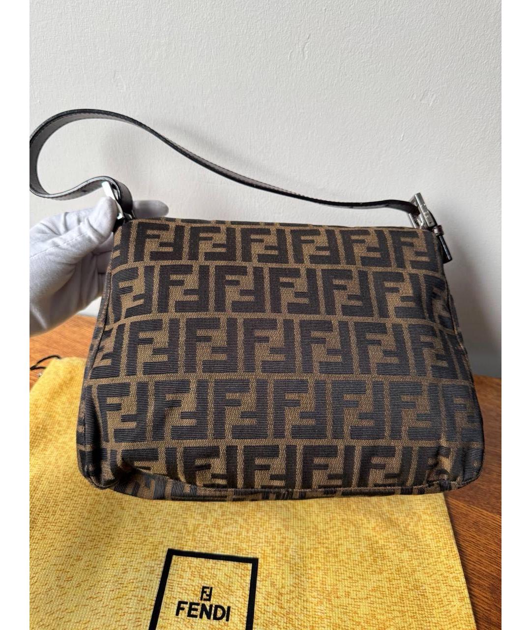 FENDI Коричневая сумка через плечо, фото 4