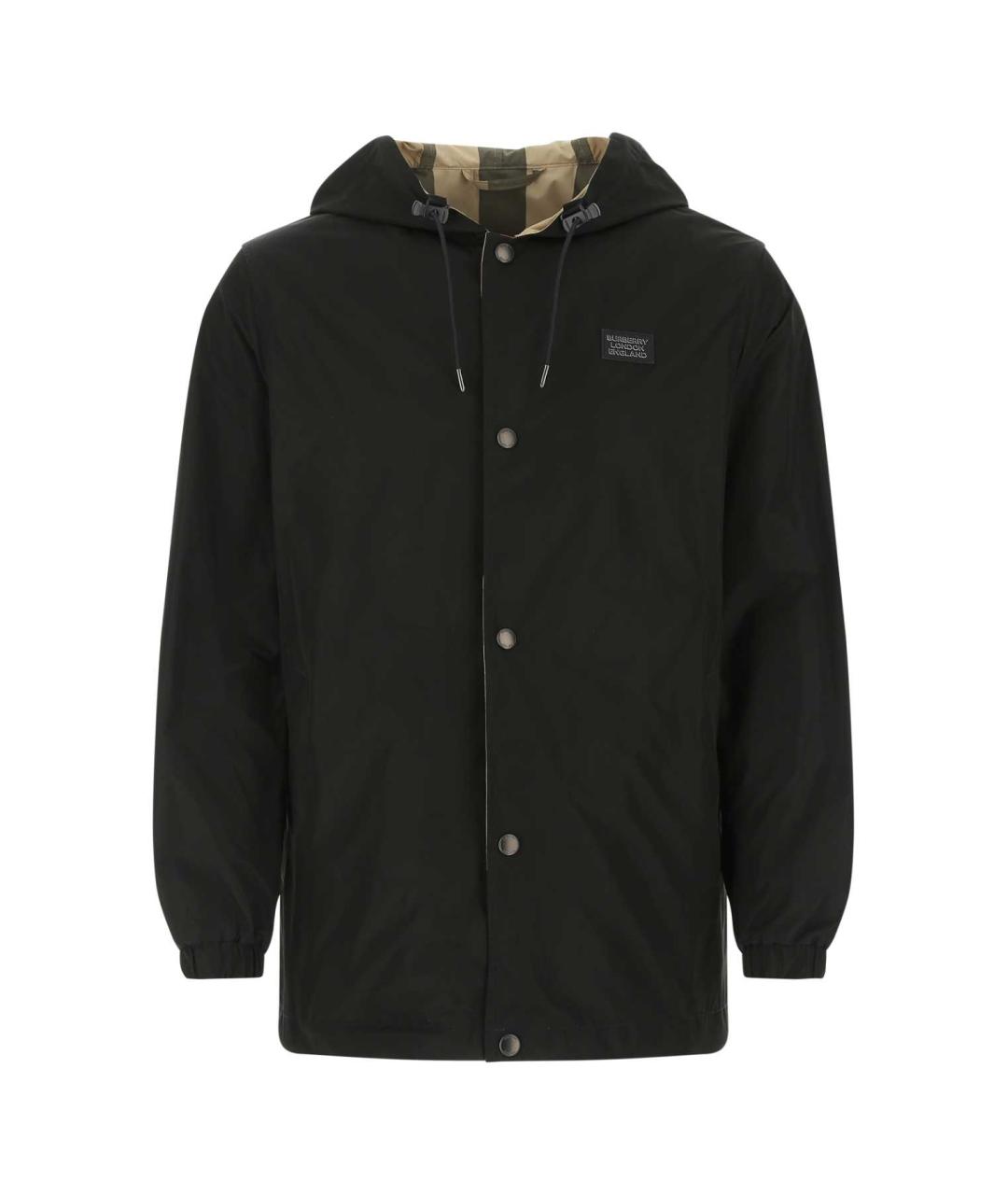 BURBERRY Черная полиэстеровая куртка, фото 1