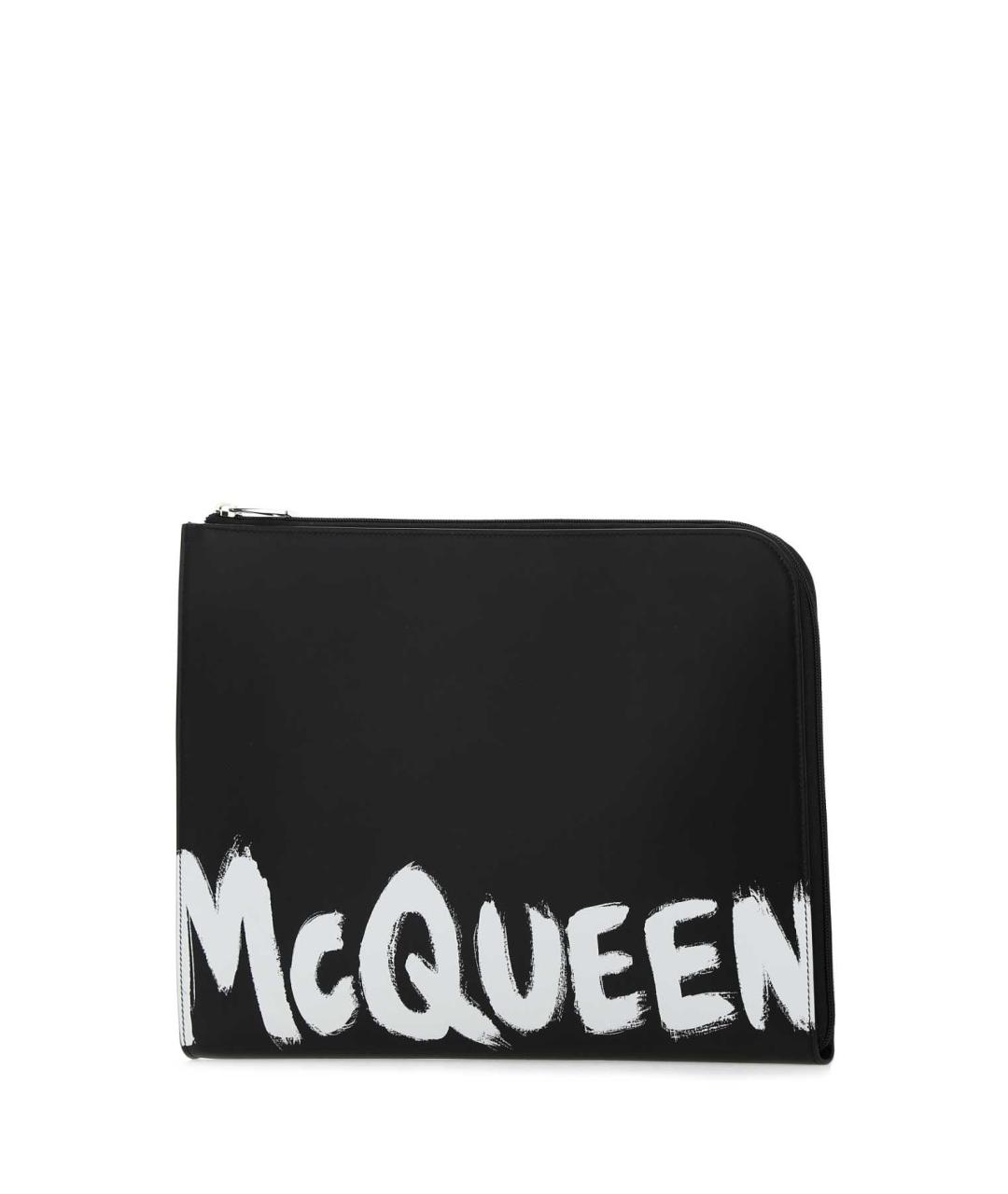 ALEXANDER MCQUEEN Черный кожаный кошелек, фото 2