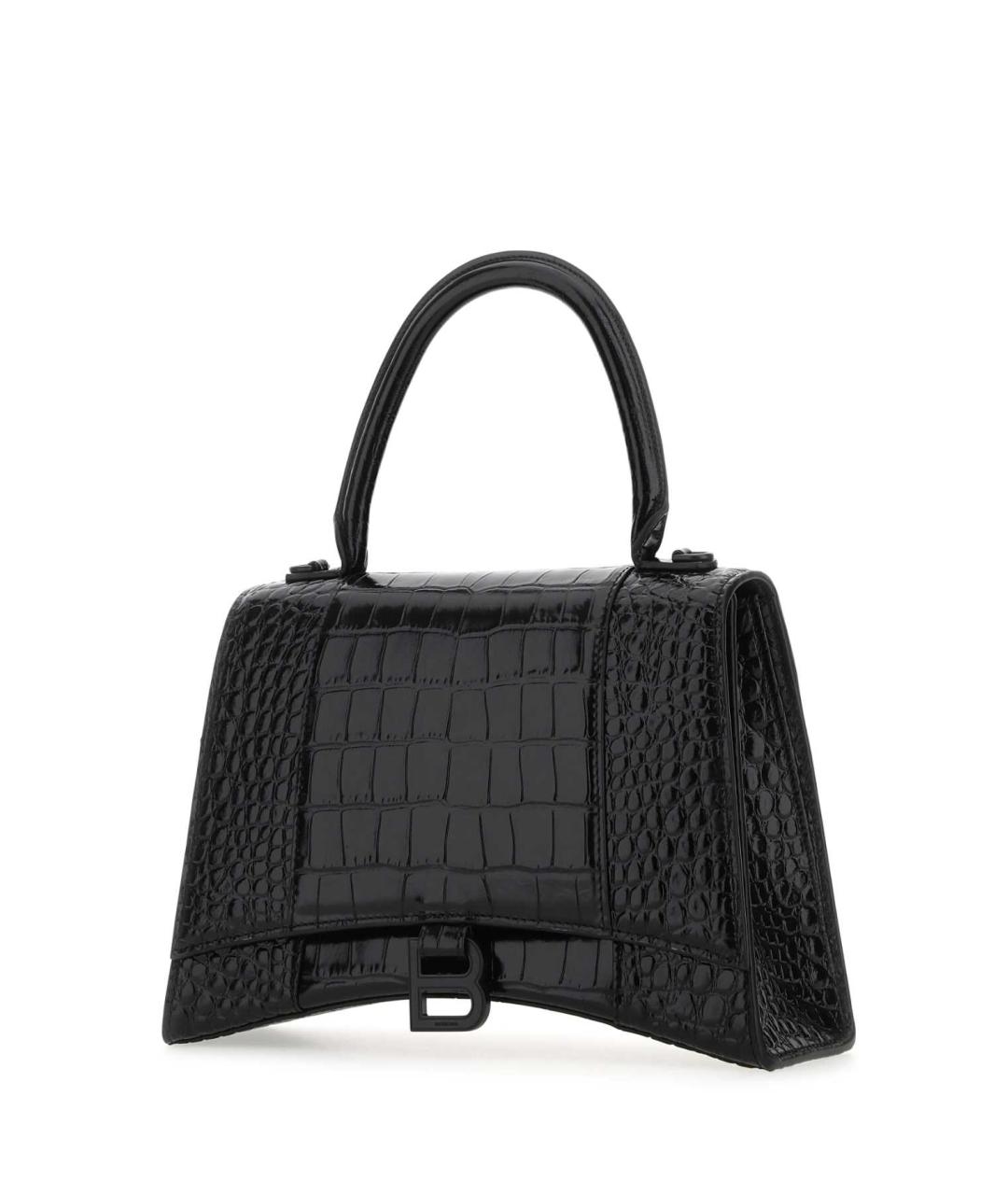 BALENCIAGA Черная кожаная сумка с короткими ручками, фото 3