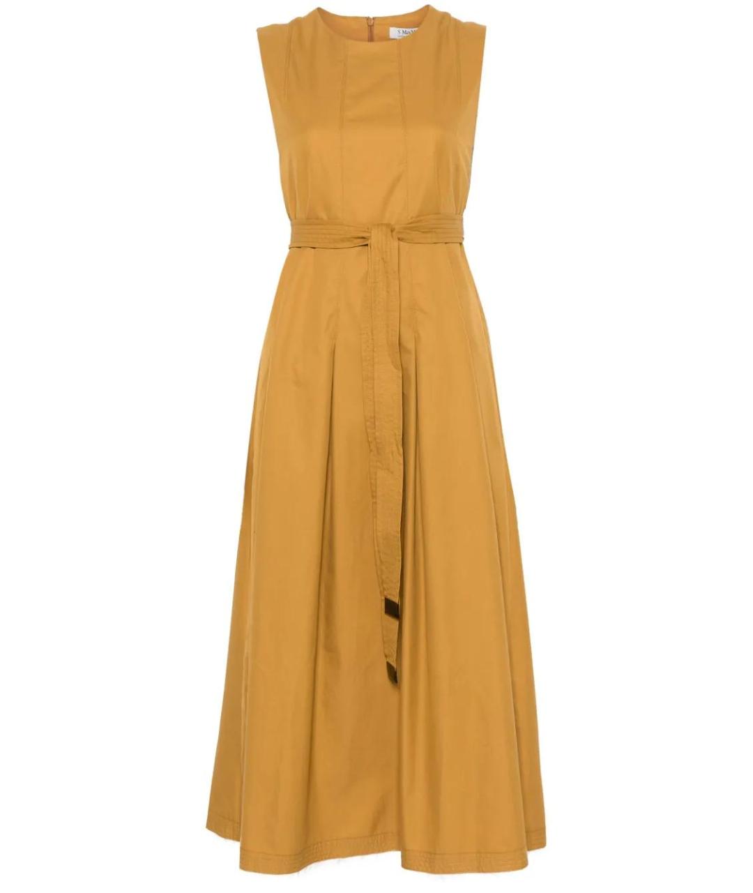 'S MAX MARA Коричневое хлопковое повседневное платье, фото 1
