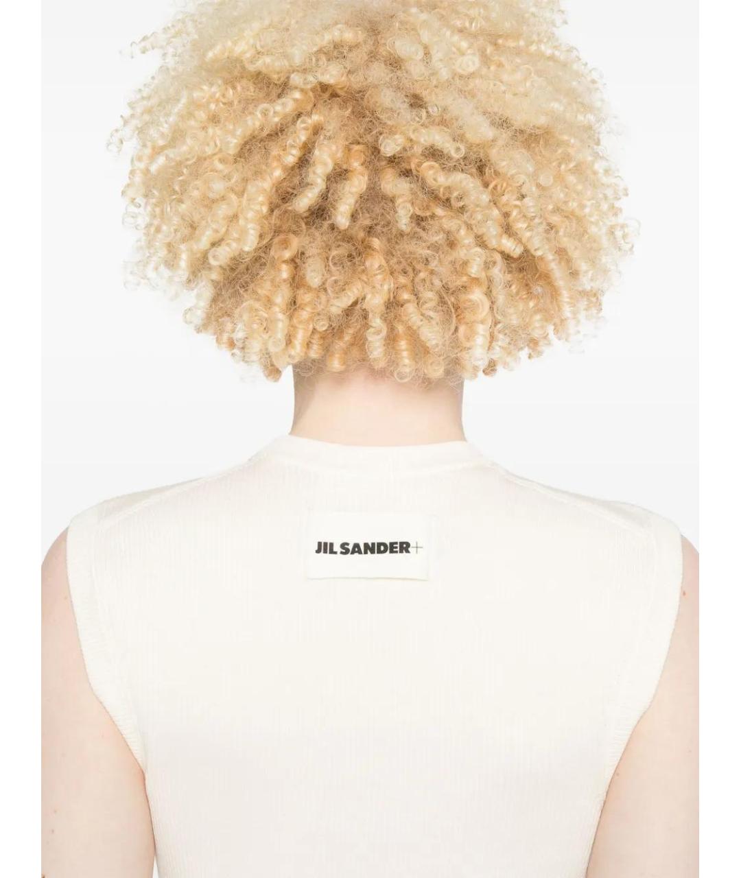 JIL SANDER Белое хлопковое повседневное платье, фото 5