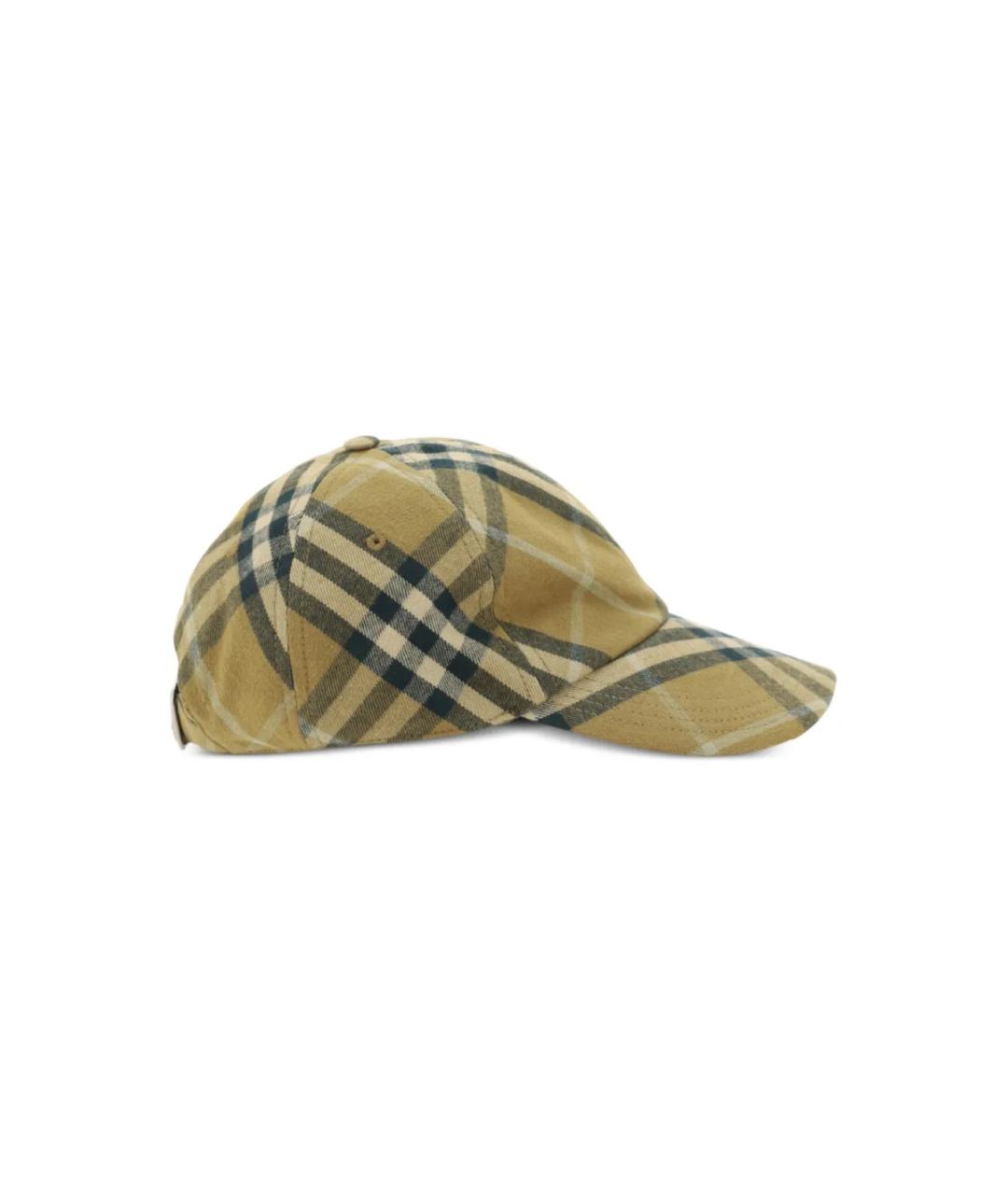 BURBERRY Бежевая хлопковая кепка/бейсболка, фото 2