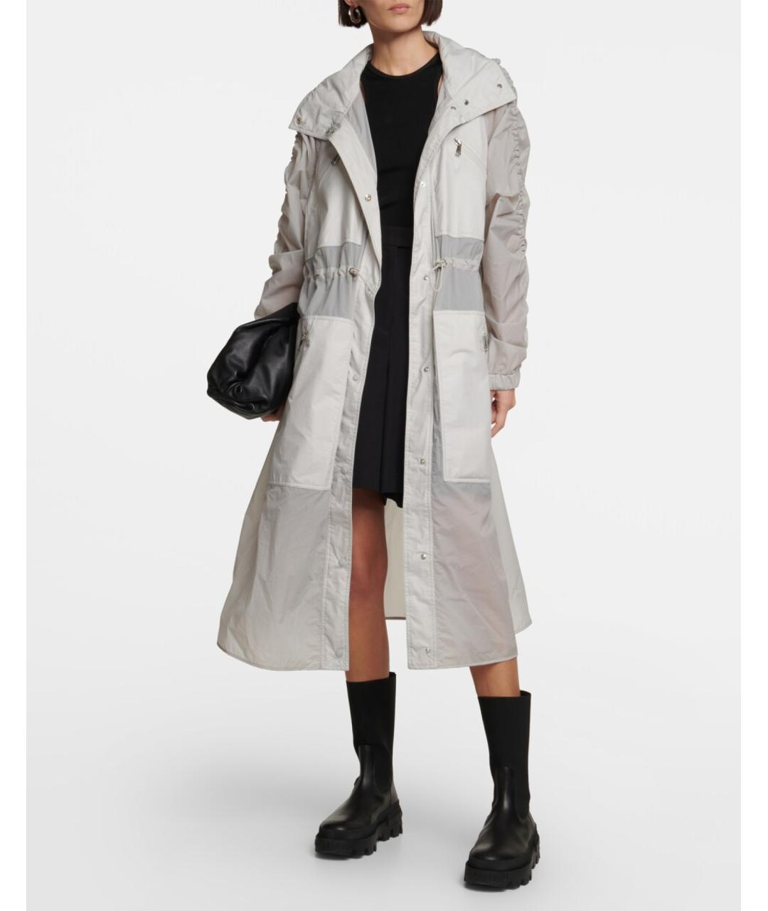 MONCLER Серая полиамидовая парка, фото 2