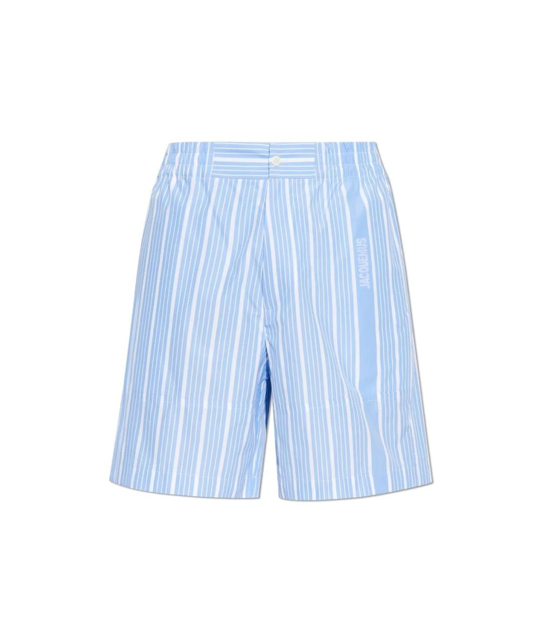 JACQUEMUS Голубые хлопковые шорты, фото 1