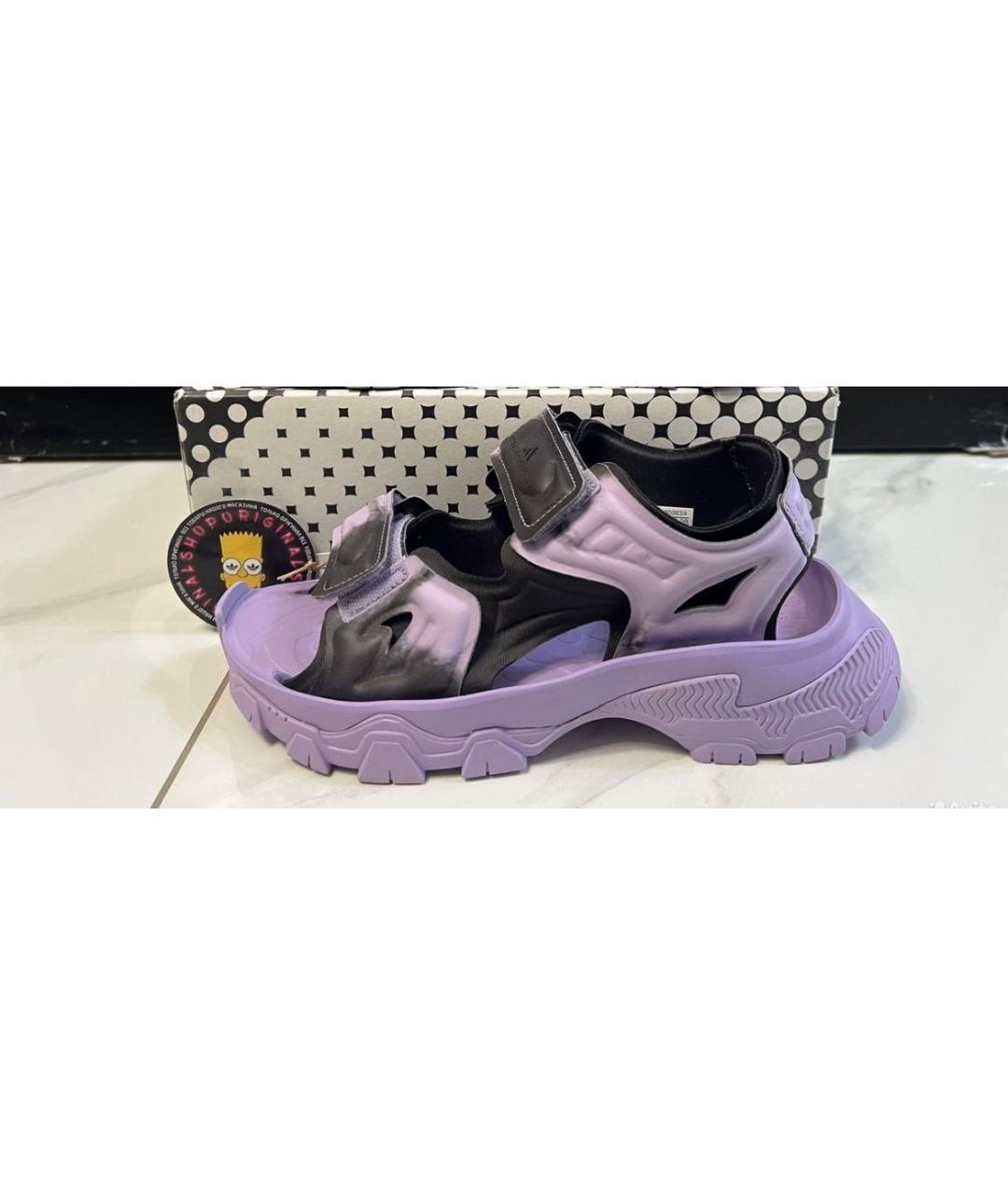 ADIDAS BY STELLA MCCARTNEY Фиолетовые сандалии из искусственной кожи, фото 7