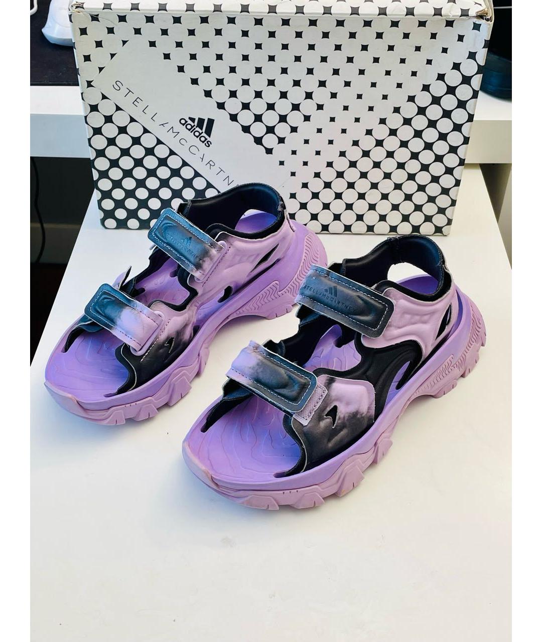 ADIDAS BY STELLA MCCARTNEY Фиолетовые сандалии из искусственной кожи, фото 2