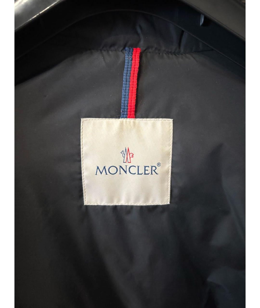 MONCLER Антрацитовая полиуретановая куртка, фото 3