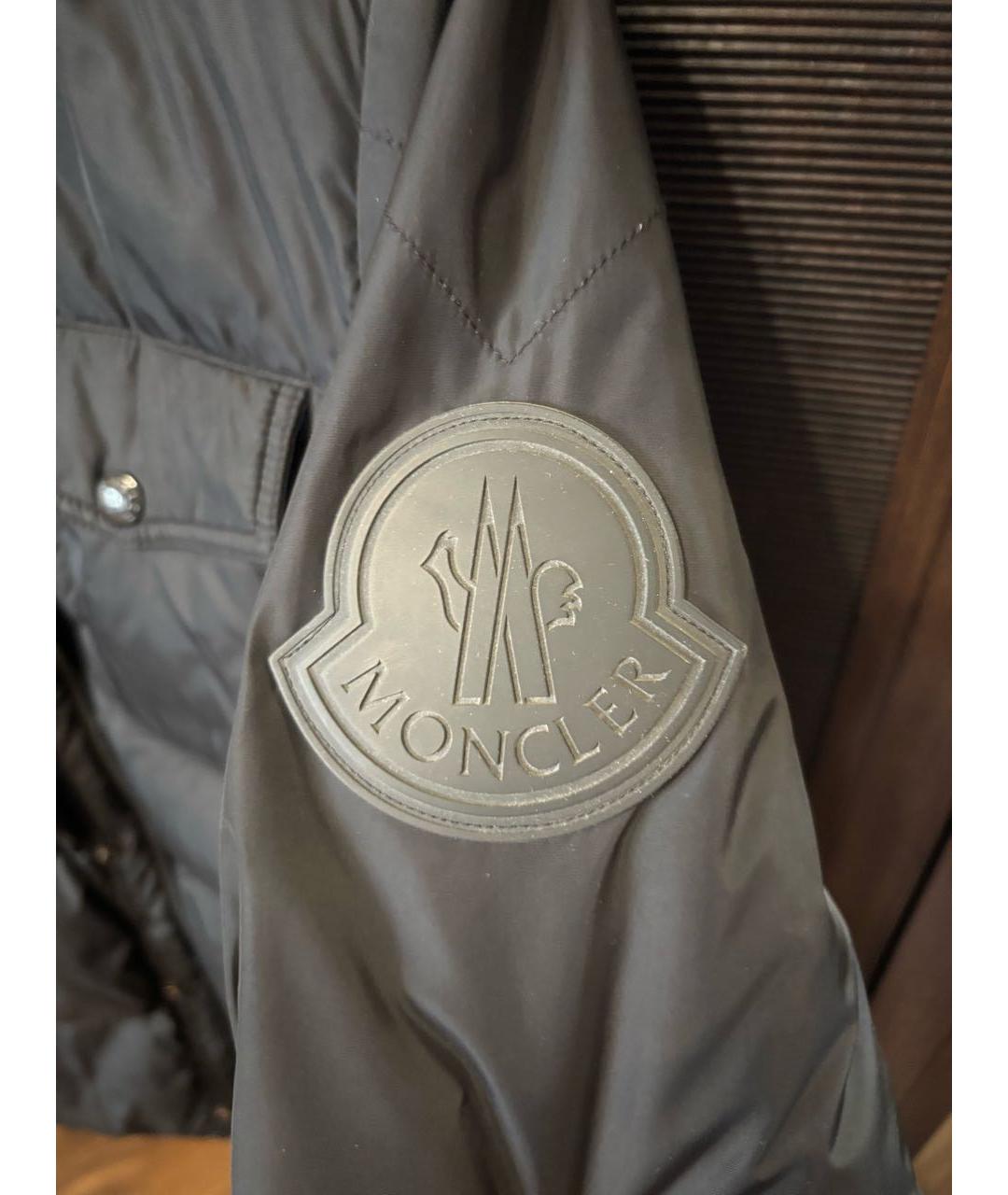 MONCLER Антрацитовая полиуретановая куртка, фото 4