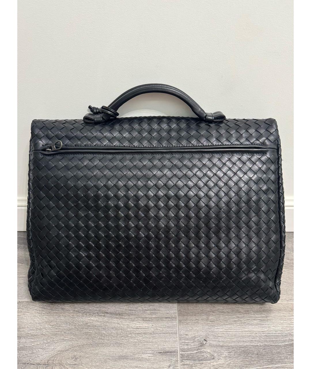 LOUIS VUITTON Черный кожаный портфель, фото 2