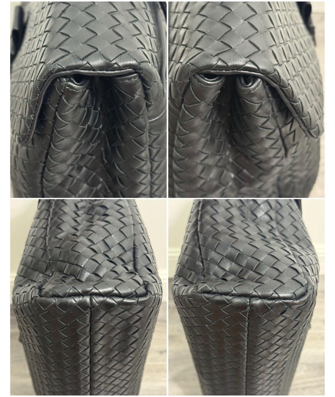 LOUIS VUITTON Черный кожаный портфель, фото 7