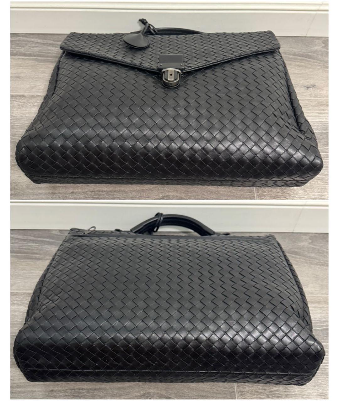 LOUIS VUITTON Черный кожаный портфель, фото 5