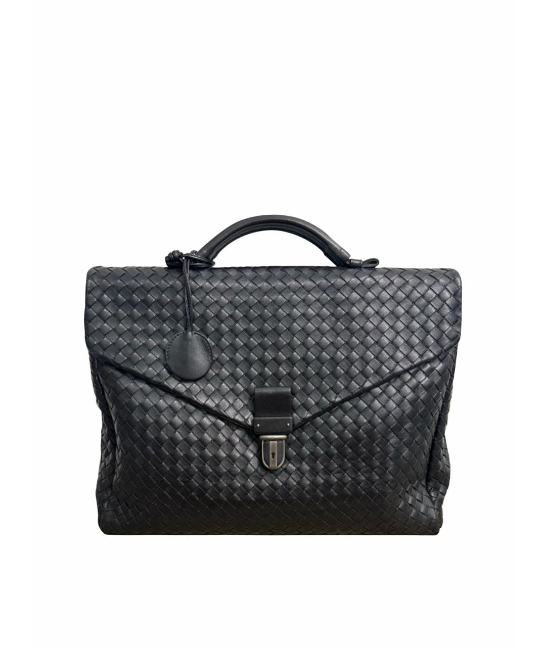 LOUIS VUITTON Черный кожаный портфель, фото 1