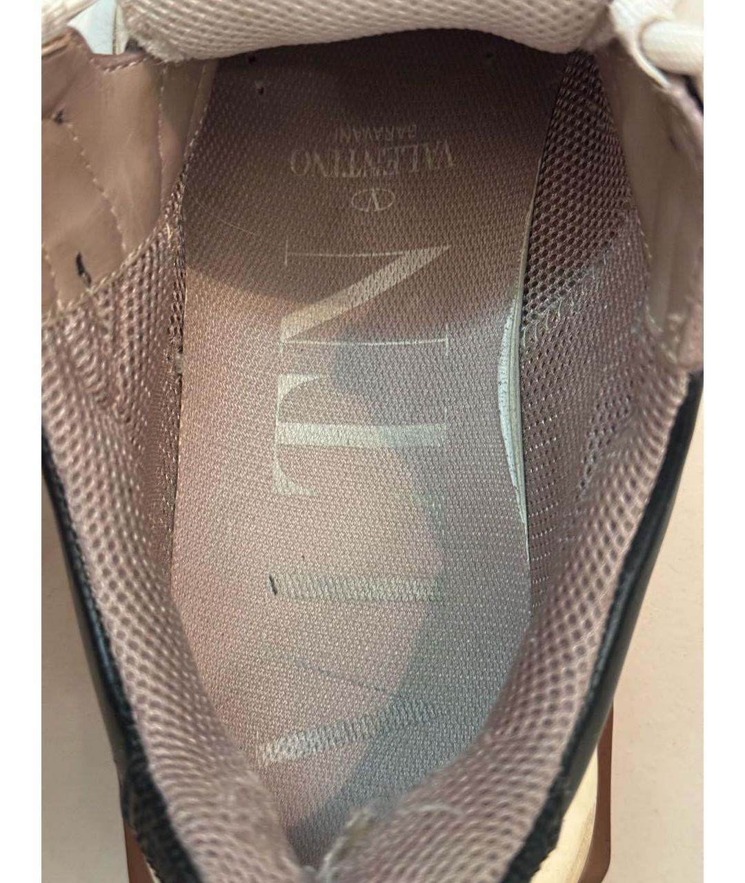 VALENTINO Черные кожаные кроссовки, фото 7