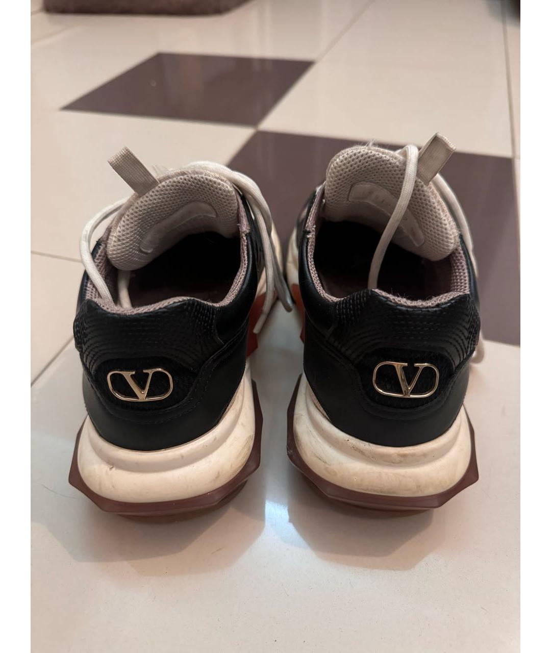 VALENTINO Черные кожаные кроссовки, фото 4