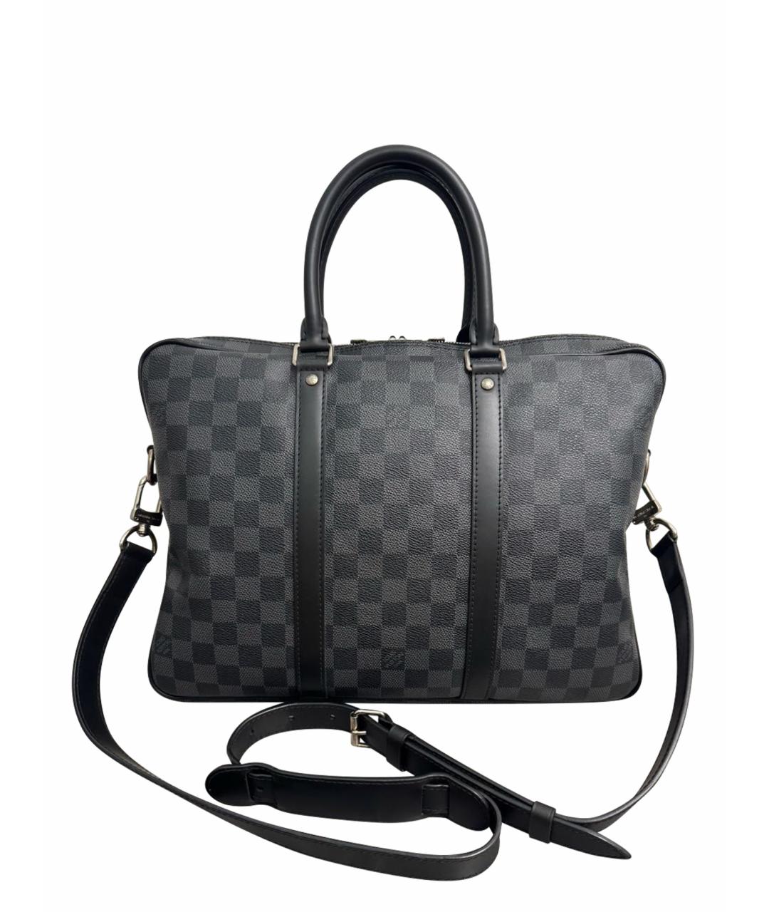 LOUIS VUITTON Черный портфель, фото 9