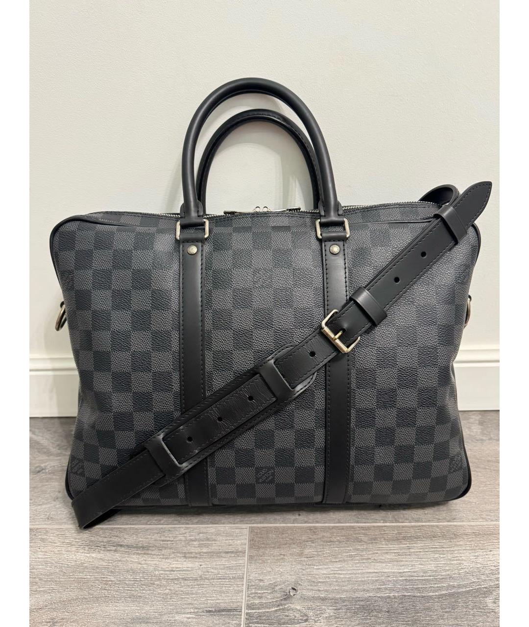 LOUIS VUITTON Черный портфель, фото 2