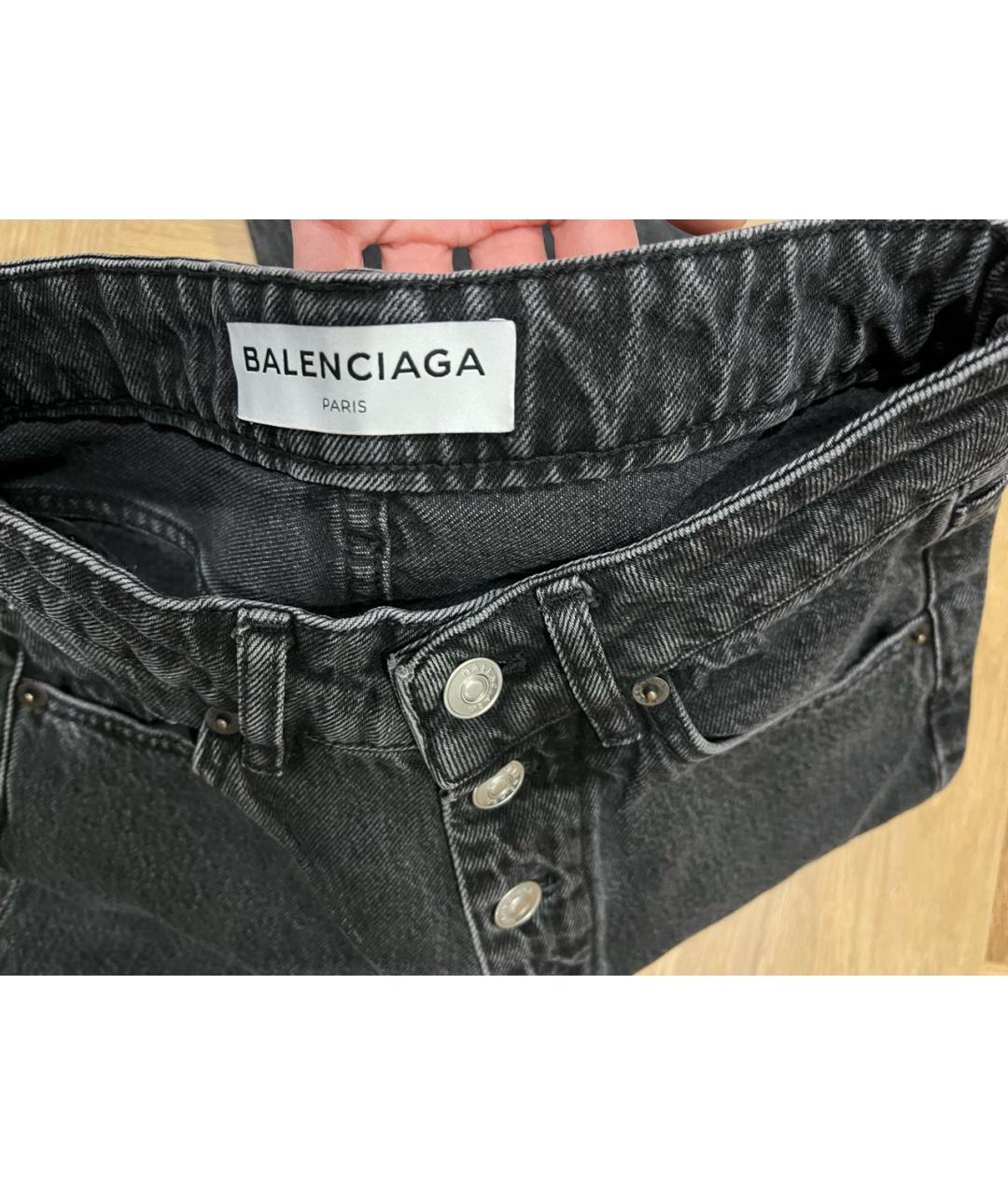 BALENCIAGA Серые хлопковые джинсы слим, фото 5