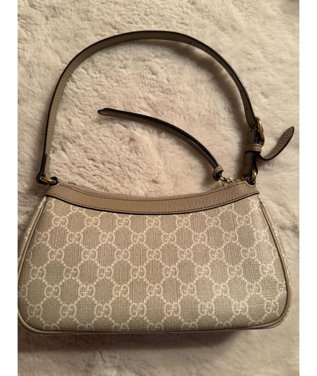 GUCCI Бежевая сумка с короткими ручками, фото 2