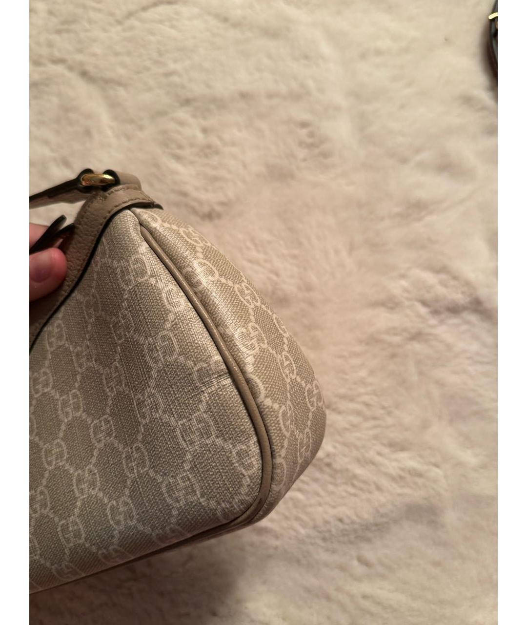 GUCCI Бежевая сумка с короткими ручками, фото 6