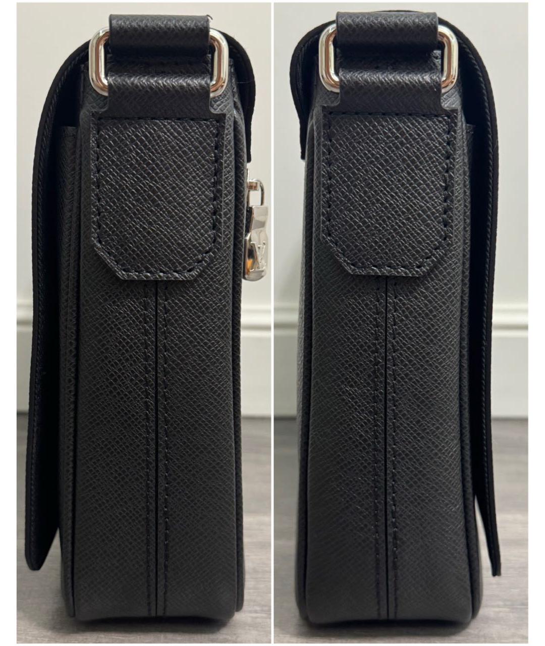 LOUIS VUITTON Черная кожаная сумка на плечо, фото 3