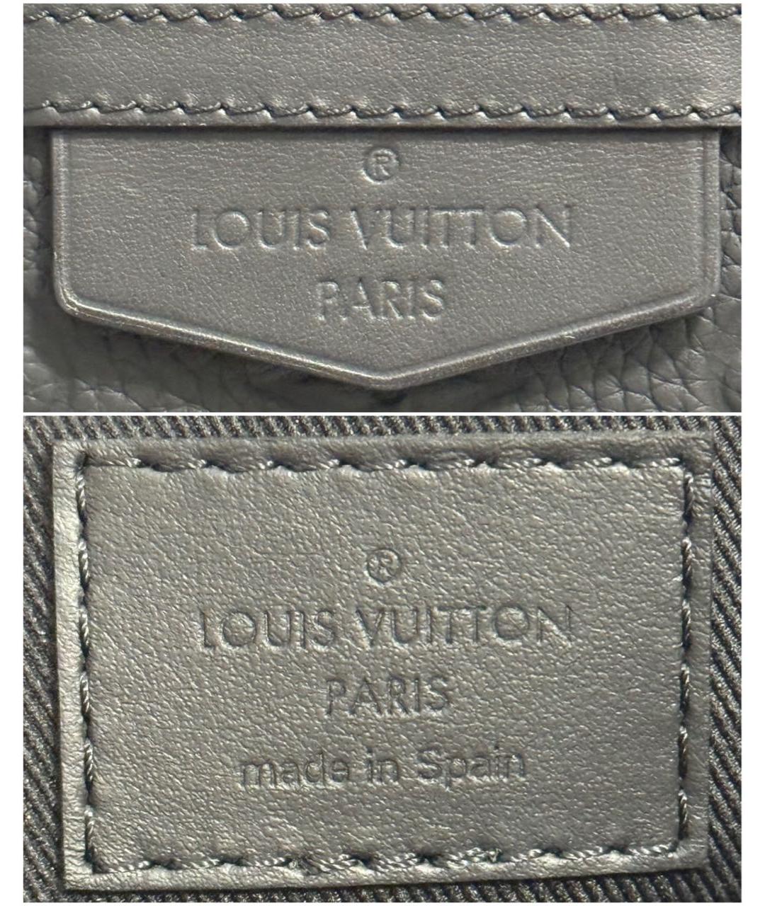 LOUIS VUITTON Черная кожаная сумка на плечо, фото 6