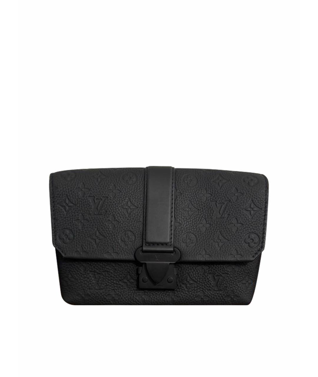 LOUIS VUITTON Черная кожаная сумка на плечо, фото 1