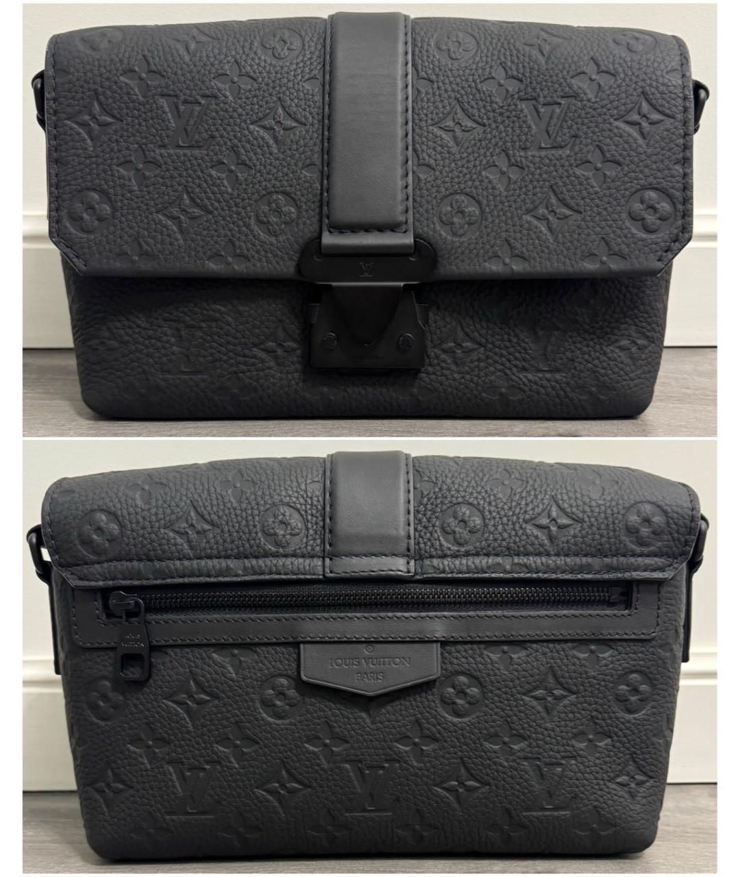 LOUIS VUITTON Черная кожаная сумка на плечо, фото 2