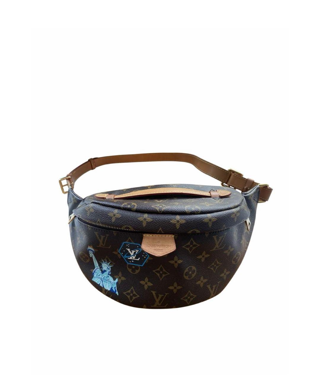 LOUIS VUITTON Коричневая поясная сумка, фото 1
