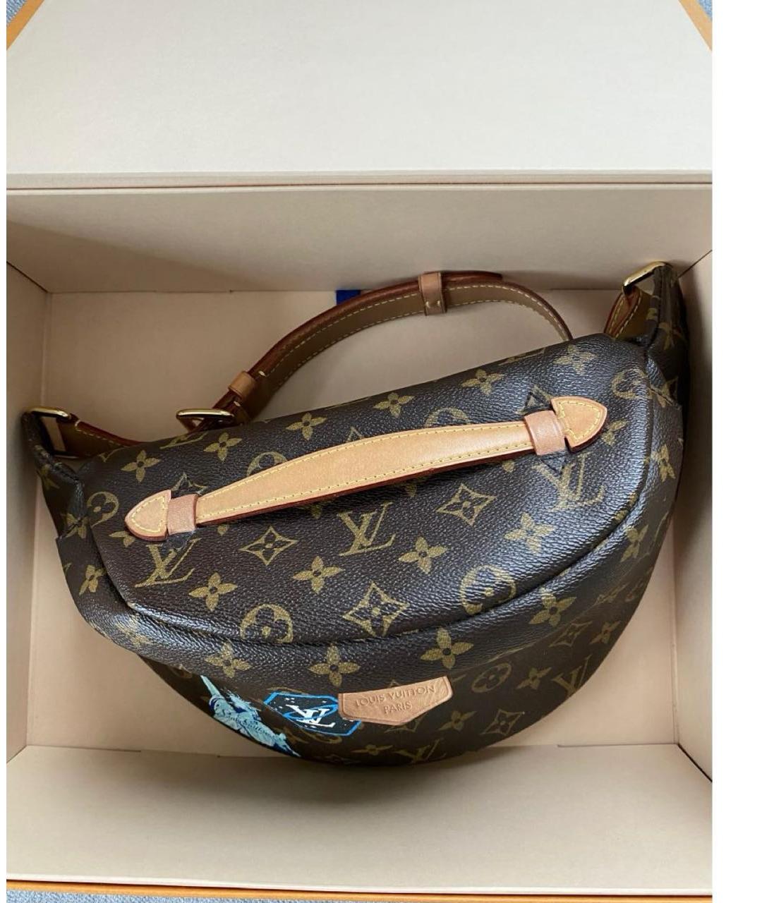 LOUIS VUITTON Коричневая поясная сумка, фото 6