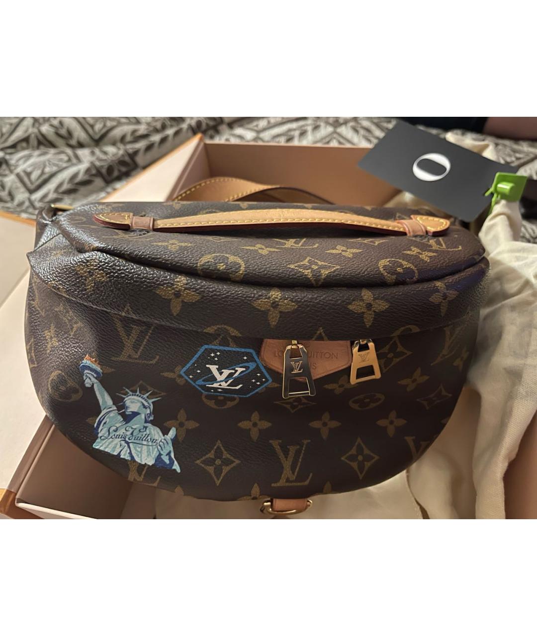 LOUIS VUITTON Коричневая поясная сумка, фото 2