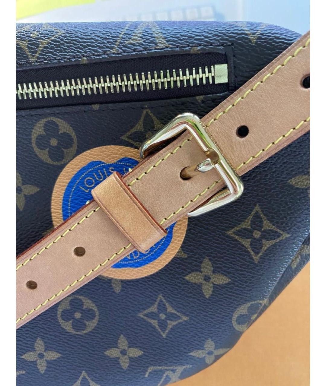 LOUIS VUITTON Коричневая поясная сумка, фото 5