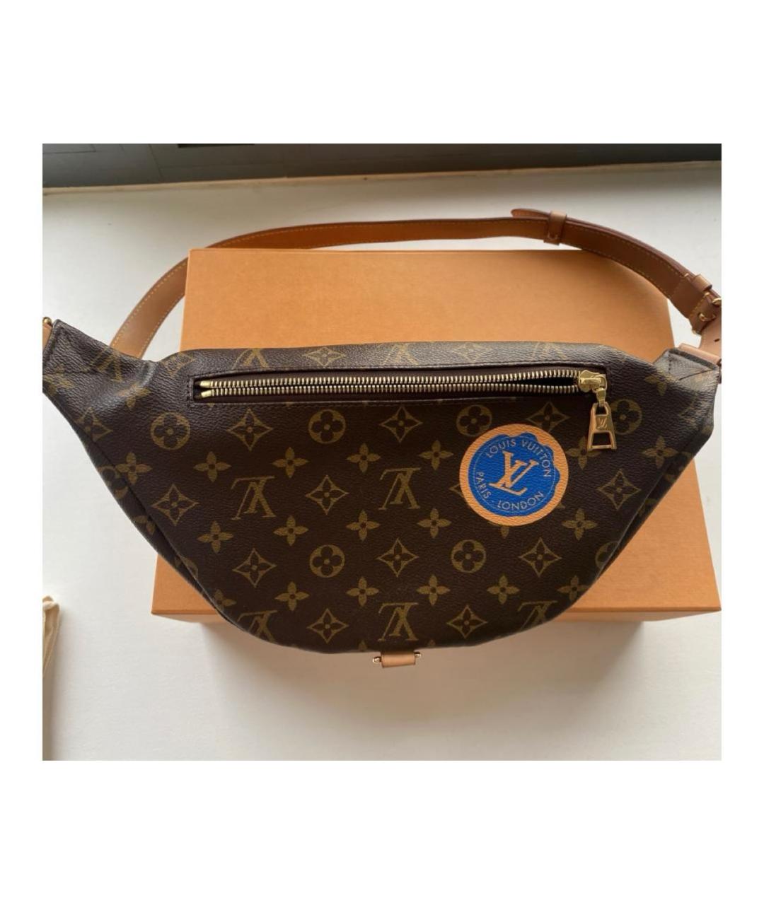 LOUIS VUITTON Коричневая поясная сумка, фото 8