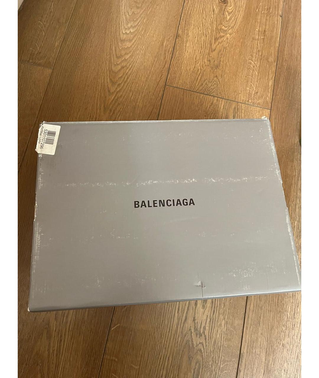 BALENCIAGA Черные текстильные высокие кроссовки / кеды, фото 4