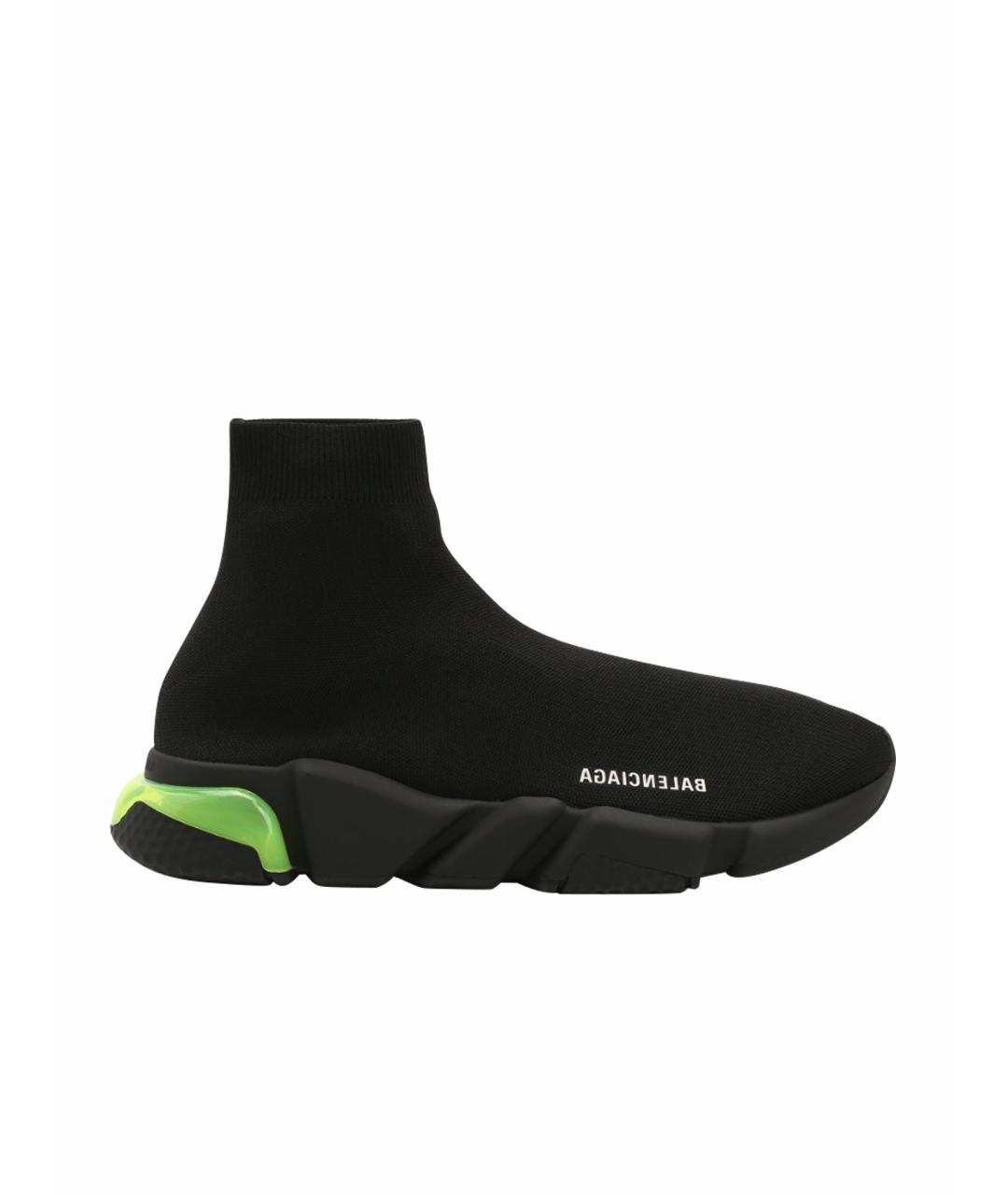BALENCIAGA Черные текстильные высокие кроссовки / кеды, фото 1