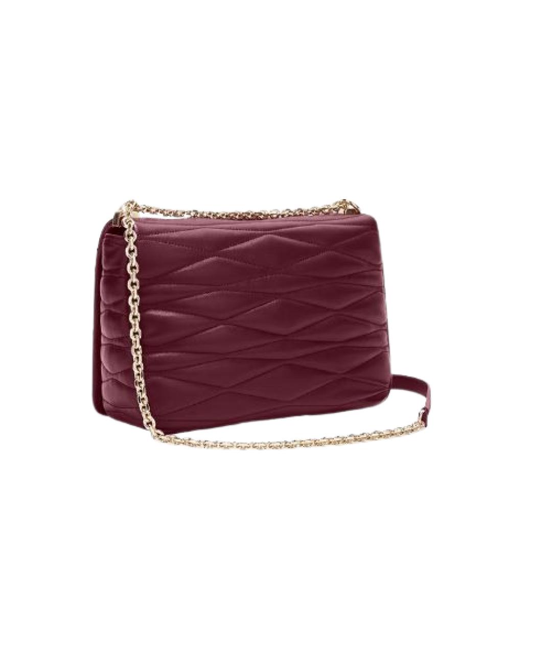 FURLA Бордовая кожаная сумка через плечо, фото 2