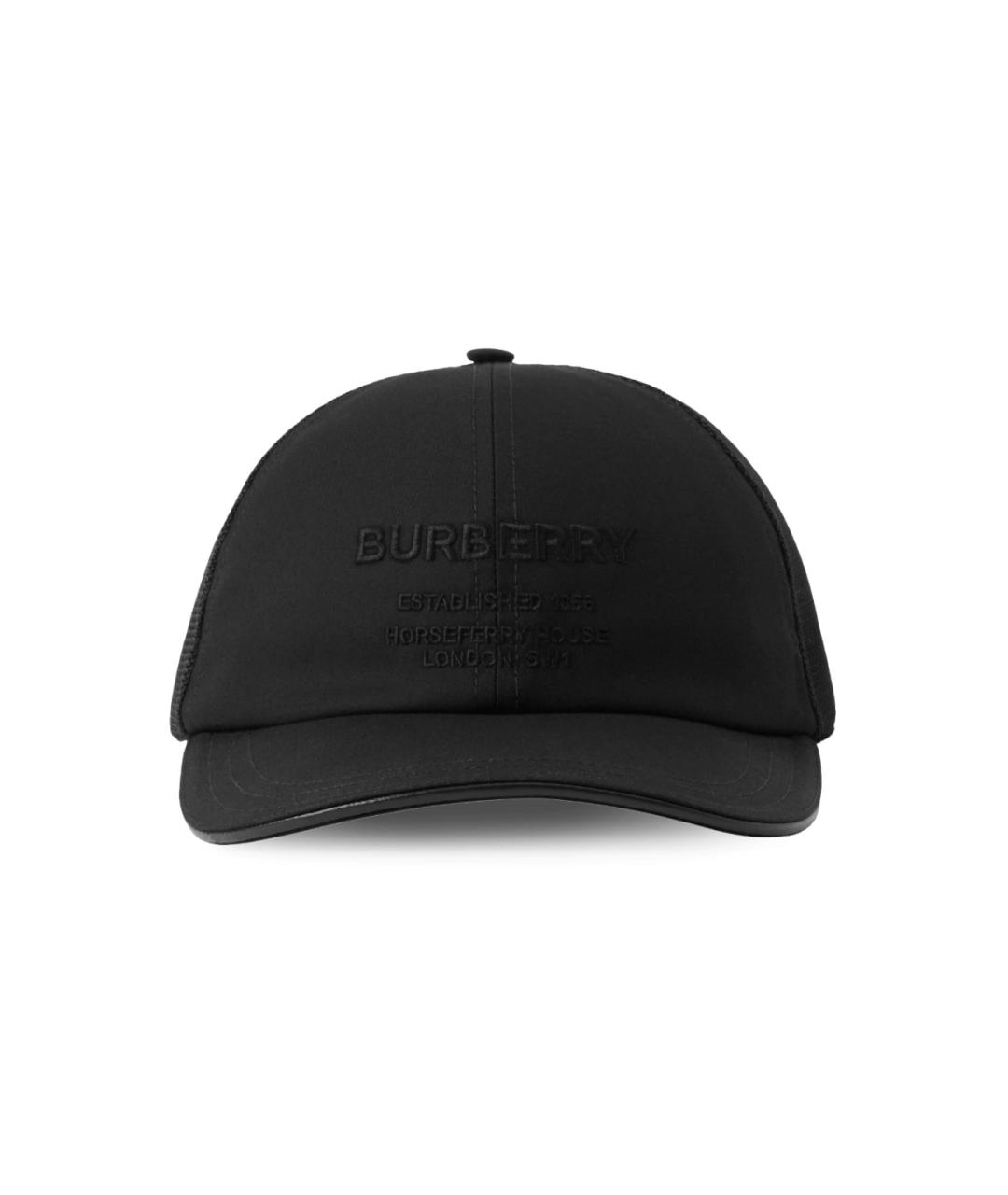 BURBERRY Черная хлопковая кепка, фото 1
