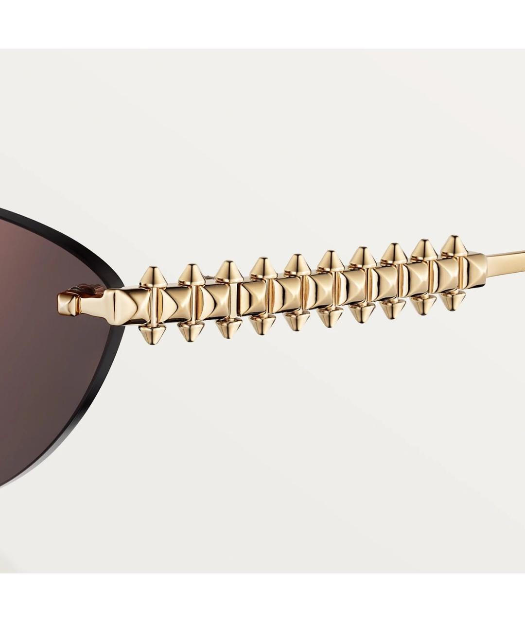 CARTIER Золотые металлические солнцезащитные очки, фото 4
