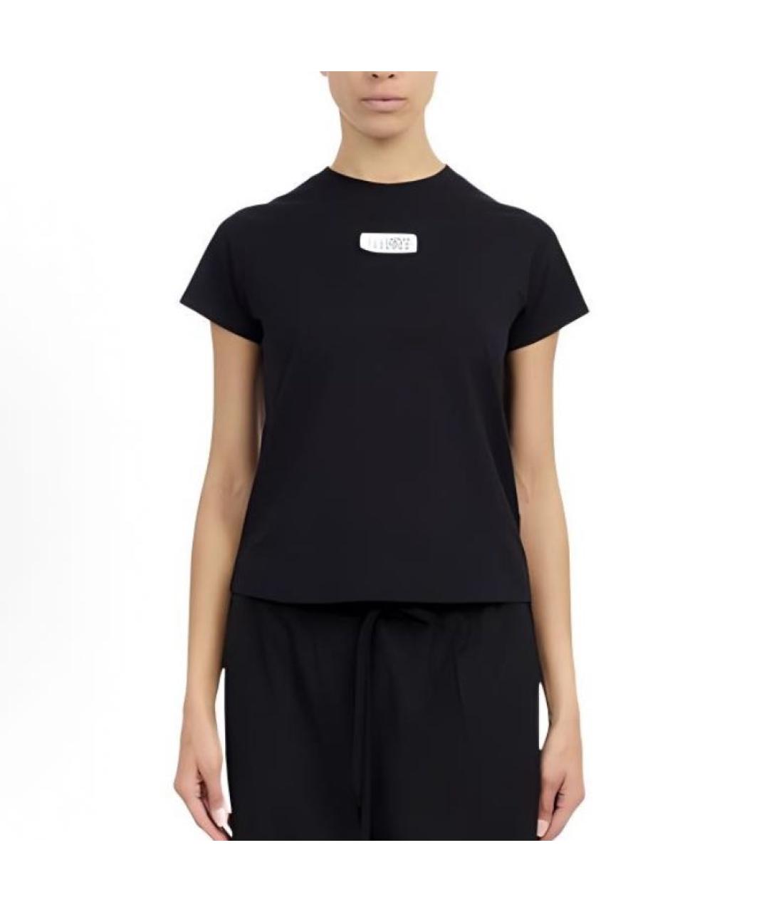 MM6 MAISON MARGIELA Черная хлопковая футболка, фото 5