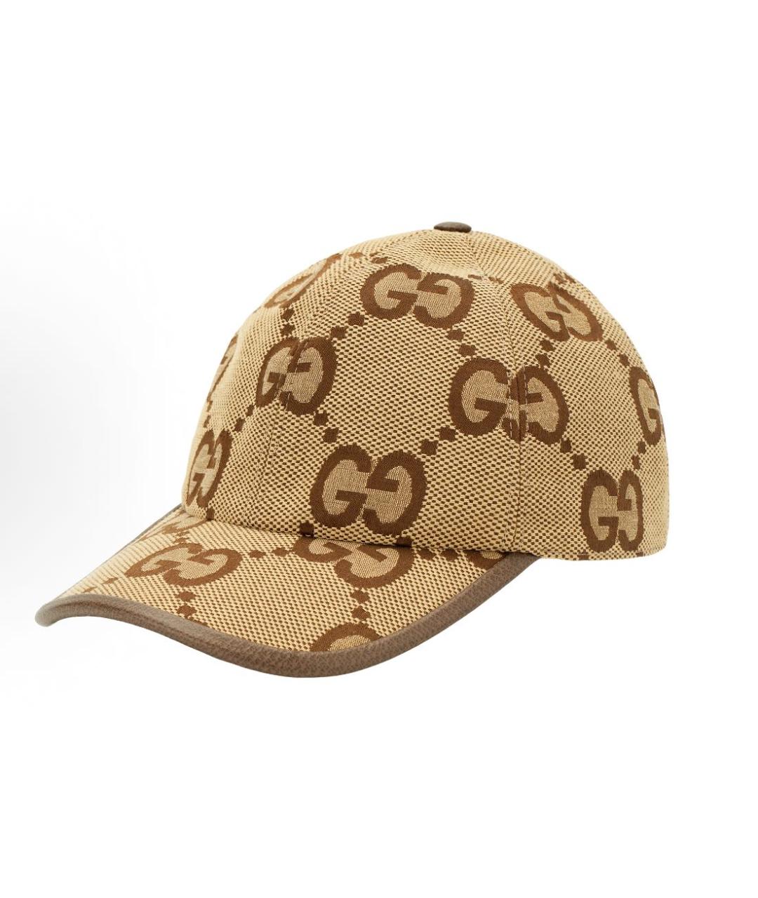 GUCCI Бежевая хлопковая кепка, фото 6