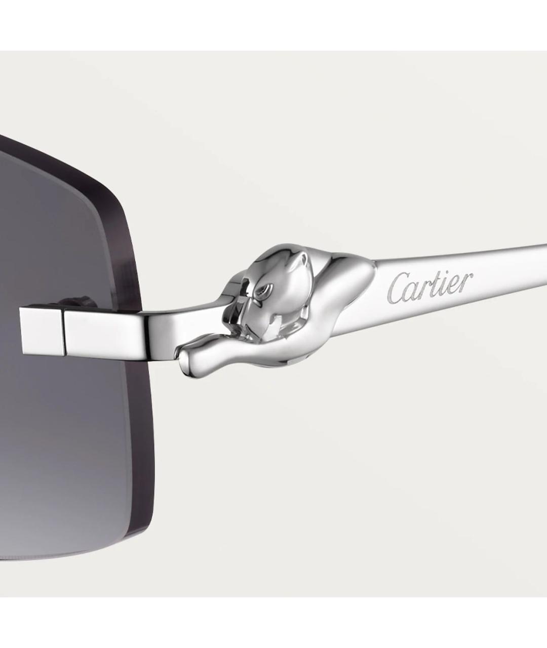 CARTIER Серебряные металлические солнцезащитные очки, фото 3